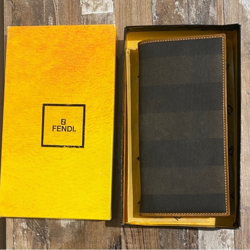 FENDI Vintage Penguin Canvas Monogram Long Wallet EUC - Picture 14 of 14